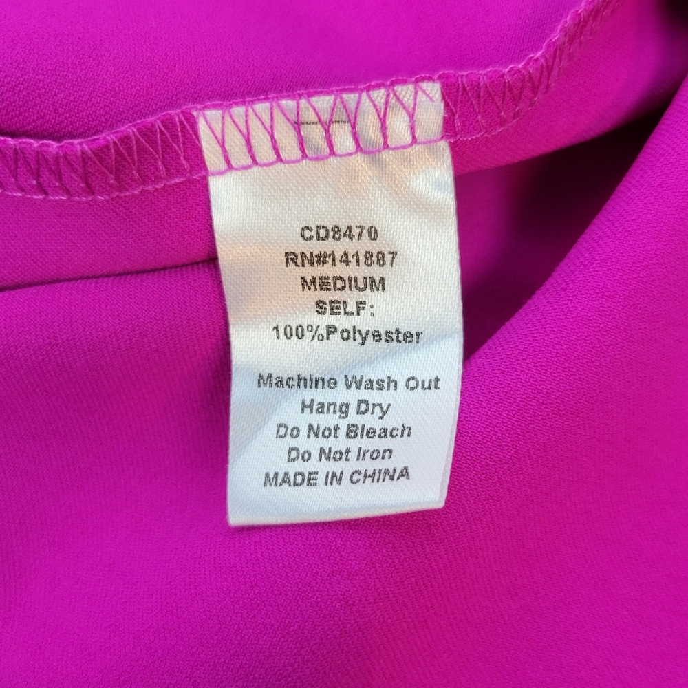 TCEC Magenta Ruffled Cold-Shoulder Mini Dress - Picture 5 of 14